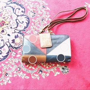 block colors vintage wallet